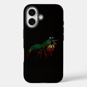 Funda iPhone 16 Negro 4 Luxe iPhone 16 Mate, Gamba de Mantis