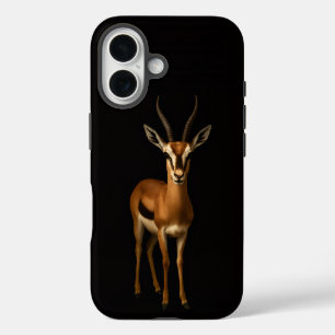 Funda iPhone 16 Negro 4 Luxe iPhone 16 Mate, Gazella Elegante