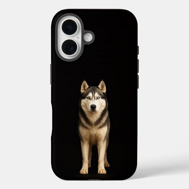 Funda iPhone 16 Negro 4 Luxe iPhone 16 Mate, Husky Elite Helado (Reverso )