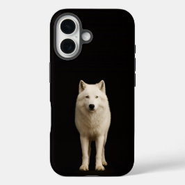 Funda iPhone 16 Negro 4 Luxe iPhone 16 Mate, Lobo Ártico Marfil