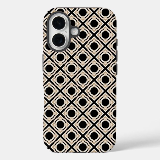 Funda iPhone 16 Negro y Tan (Reverso )