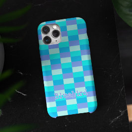 Funda iPhone 16 Neon Blue Color Pattern