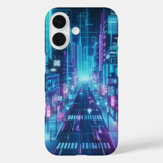 Funda iPhone 16 neón futurista
