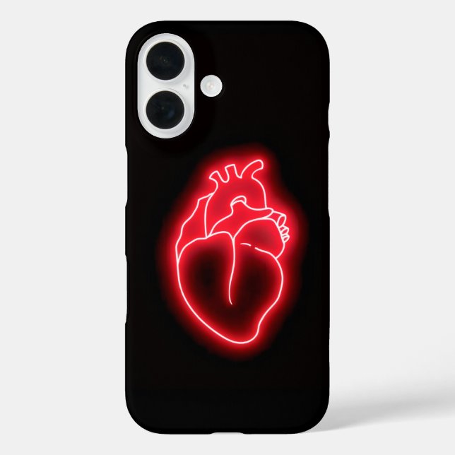 Funda iPhone 16 Neon Heart (Reverso )