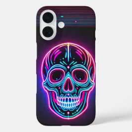 Funda iPhone 16 Neon Skull