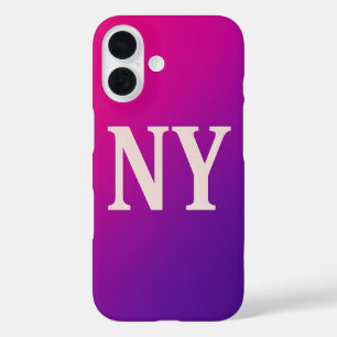 Funda iPhone 16 Neon Skyline NY - Negrita y Moda