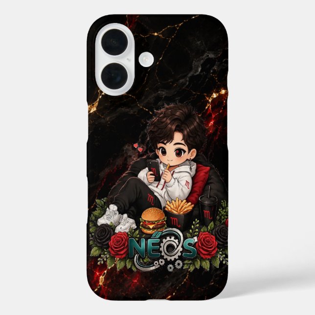 Funda iPhone 16 Neos Kawaii Zodíaco Escorpio (Reverso )