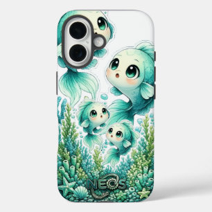 Funda iPhone 16 Neos Kawaii Zodíaco Piscis