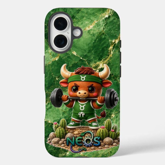 Funda iPhone 16 Neos Zodiac Kawaii Tauro (Reverso )