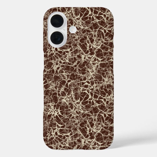 Funda iPhone 16 Neuronas en Red Vino - patrón sin fisuras. (Reverso )