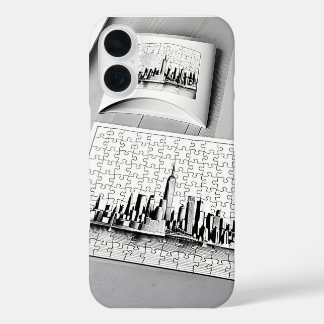 Funda iPhone 16 New york en noir et blanc (Reverso )