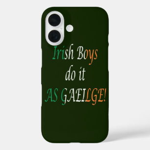 Funda iPhone 16 Niños irlandeses lo hacen como gaélico en profeta 