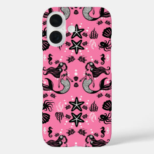 Funda iPhone 16 Niños Sirena Rosa