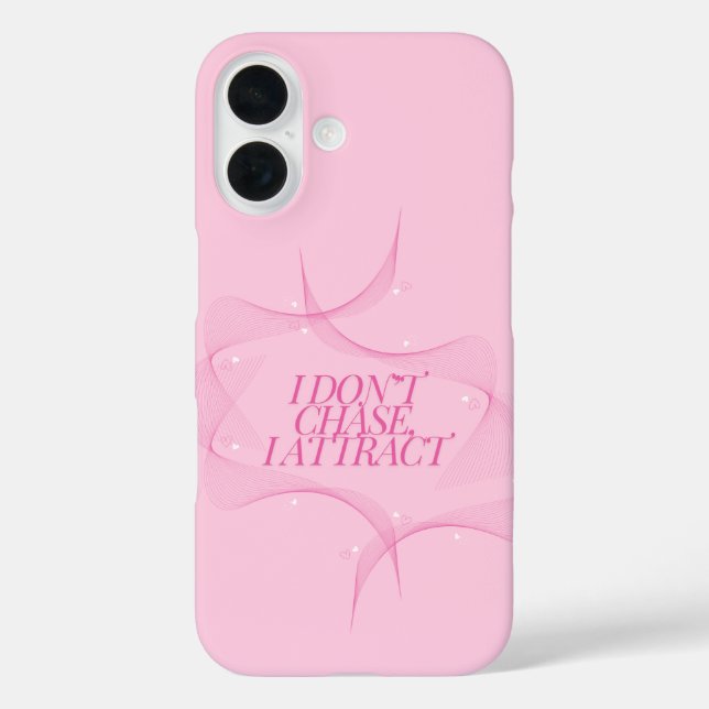 Funda iPhone 16 No persigo, atraigo Cita, Rosa (Reverso )