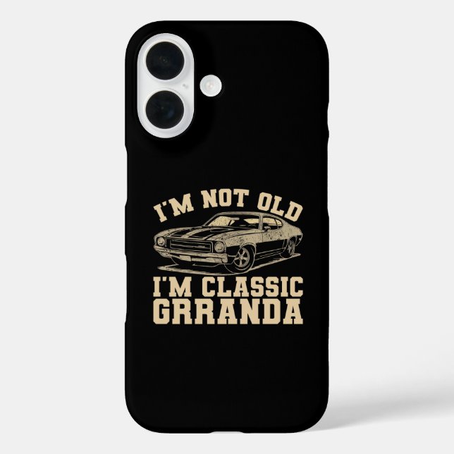 Funda iPhone 16 No soy viejo, soy Grranda clásica. (Reverso )