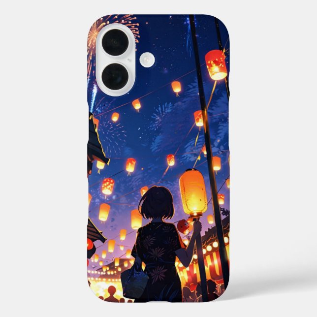 Funda iPhone 16 Noche Anime Summer Festival (Reverso )