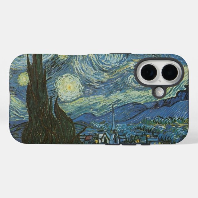 Funda iPhone 16 Noche estrellada (Reverso (Horizontal))