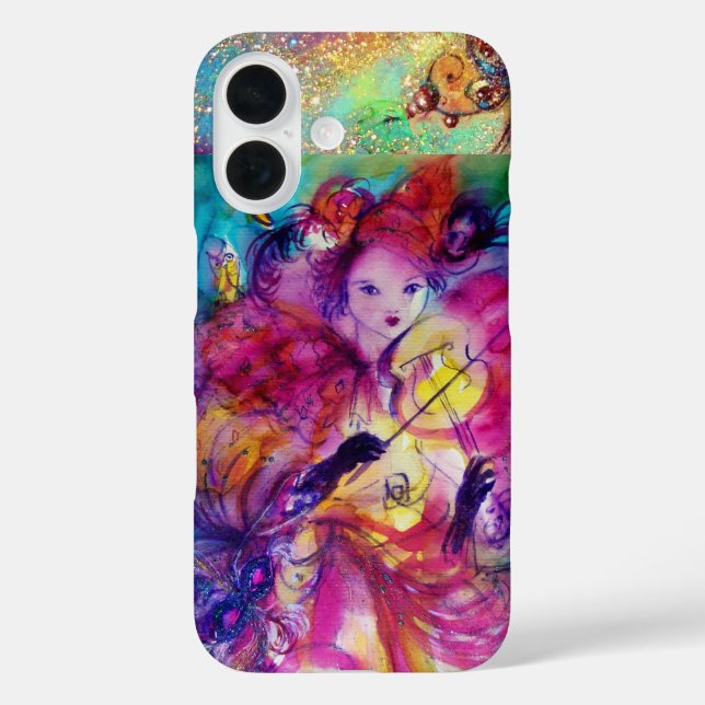 Funda iPhone 16 NOCHE MASQUERADE / Carnaval veneciano (Reverso )