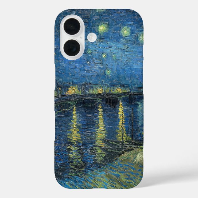 Funda iPhone 16 noche Vincent Van Gogh Starry (Reverso )