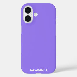 Funda iPhone 16 Nombre de color púrpura de Jacaranda