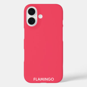 Funda iPhone 16 Nombre de color rosa flamenco