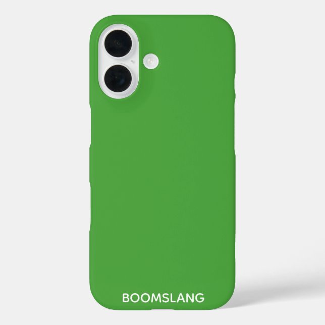 Funda iPhone 16 Nombre de color verde de Boomslang (Reverso )
