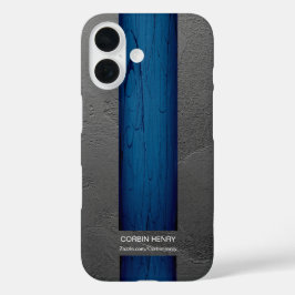Funda iPhone 16 Nombre de goteo azul Textura abstracta