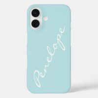 Nombre de guión Minimalista simple Pastel Aqua Per