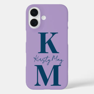 Funda iPhone 16 Nombre de inicio moderno mínimo personalizado