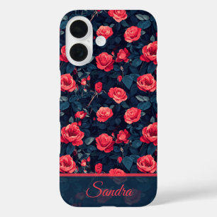 Funda iPhone 16 Nombre de Rosa de Regalo Únicas para las Fiestas