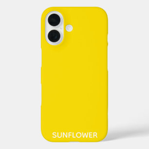 Funda iPhone 16 Nombre del color amarillo del girasol