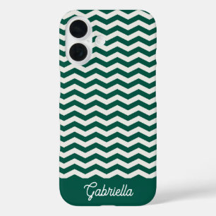 Funda iPhone 16 nombre del patrón de franja en zig zag Chevron Ver