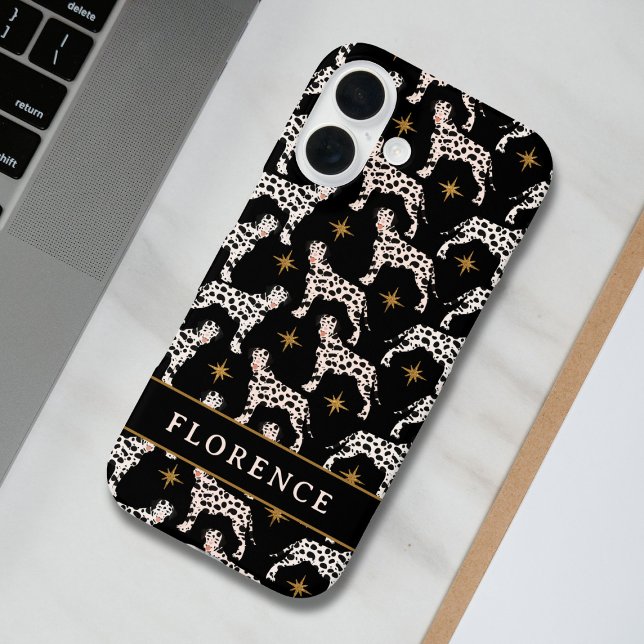 Funda iPhone 16 Nombre del patrón de las estrellas de oro de Dalma (Subido por el creador)