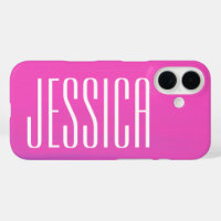 Nombre personalizado Completo simple de fucsia ros