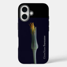 Nombre personalizado con flor elegante en negro
