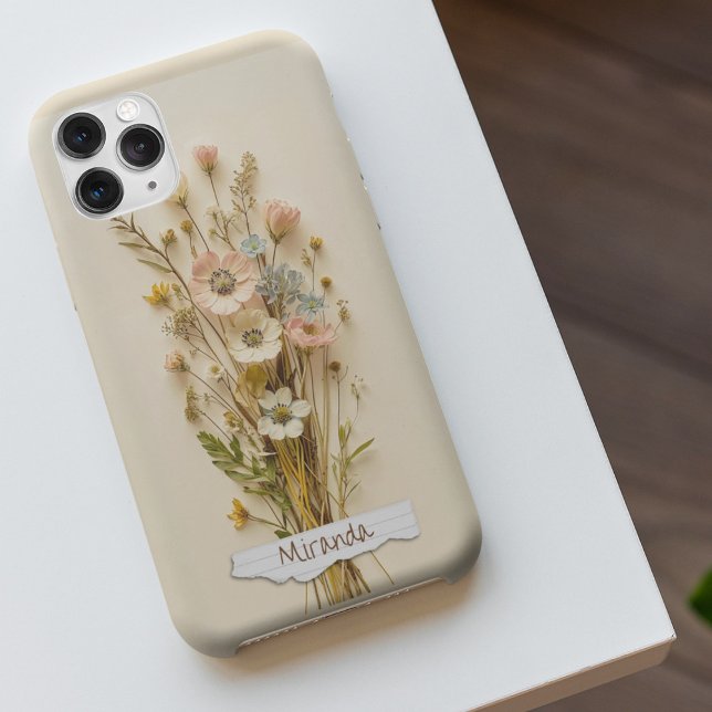 Funda iPhone 16 Nombre personalizado de flores silvestres preñadas (Subido por el creador)