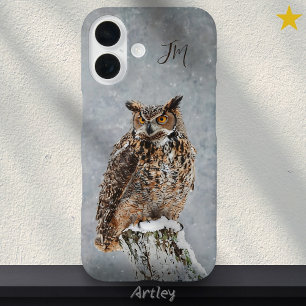 Funda iPhone 16 Nombre personalizado de la pintura de invierno de