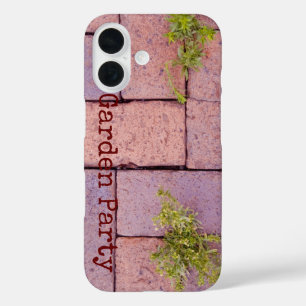 Funda iPhone 16 Nombre personalizado de las malezas del patrón de