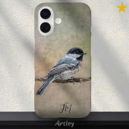 Funda iPhone 16 Nombre personalizado de pintura de pájaros de poll
