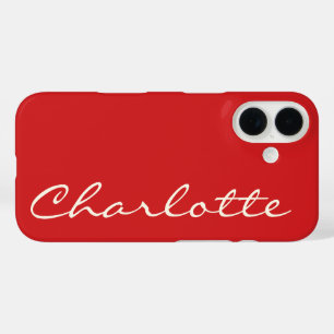 Funda iPhone 16 Nombre personalizado en la tipografía de guiones r