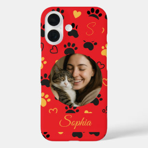 Funda iPhone 16 Nombre personalizado, inicial y foto