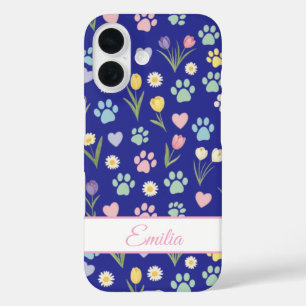 Funda iPhone 16 Nombre personalizado Papelera de impresión y estuc