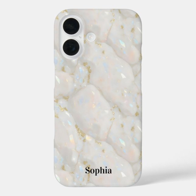 Funda iPhone 16 Nombre personalizado Piedra opresiva irlandesa (Reverso )