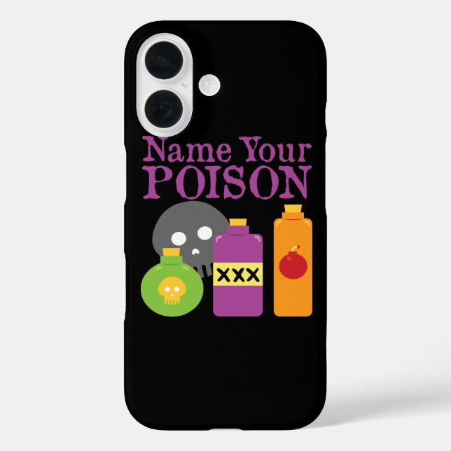 Funda iPhone 16 Nombre su estuche para iPhone de veneno (Reverso )