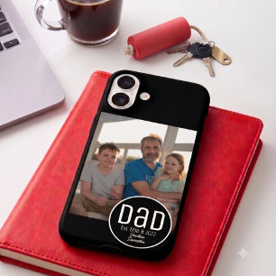 Funda iPhone 16 Nombres de niños modernos y simples en negrita Dad