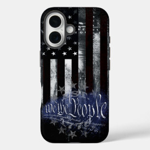 Funda iPhone 16 NOSOTROS EL PUEBLO 13 estrellas Bandera industrial