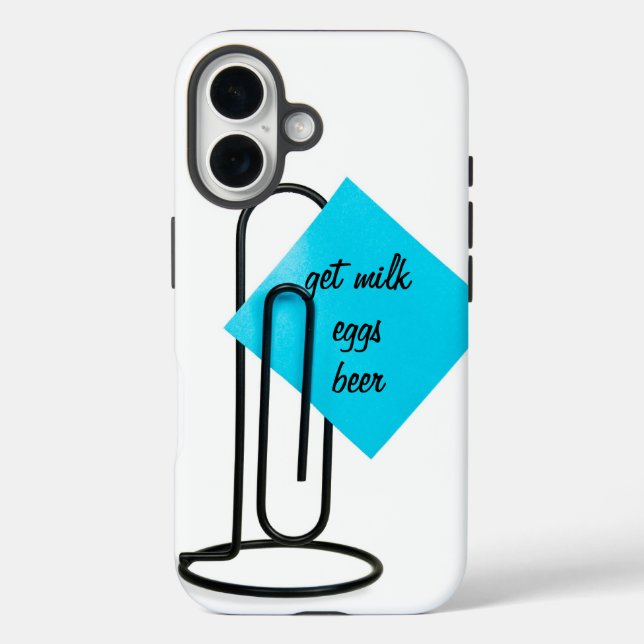Funda iPhone 16 Nota Adhesiva (Reverso )