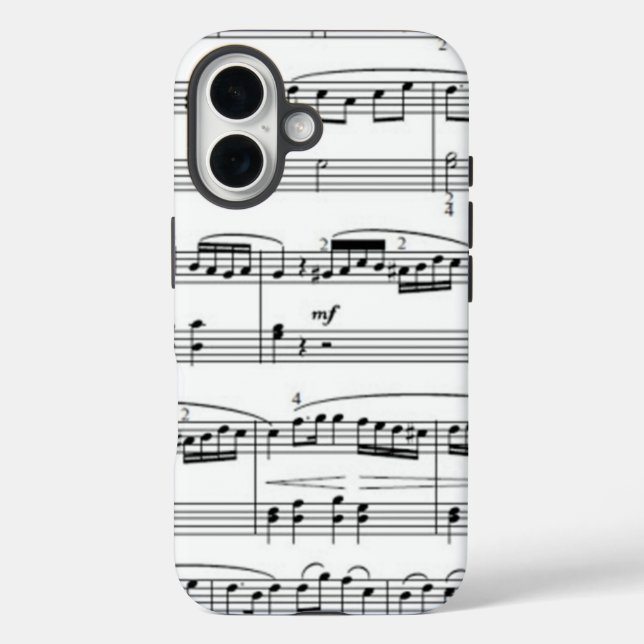 Funda iPhone 16 notas musicales (Reverso )