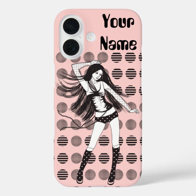 Funda iPhone 16 novia bailarina rosa (Reverso )