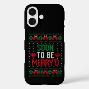 Funda iPhone 16 Novia y Novio Pronto Casados Feliz Navidad